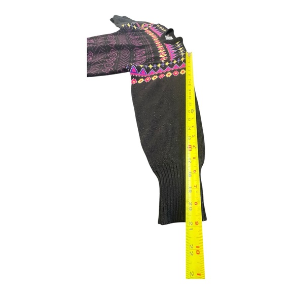 Vintage Meister Sweater Womens Medium Black Wool Blend Embroidered Deadstock 90s - Picture 8 of 9